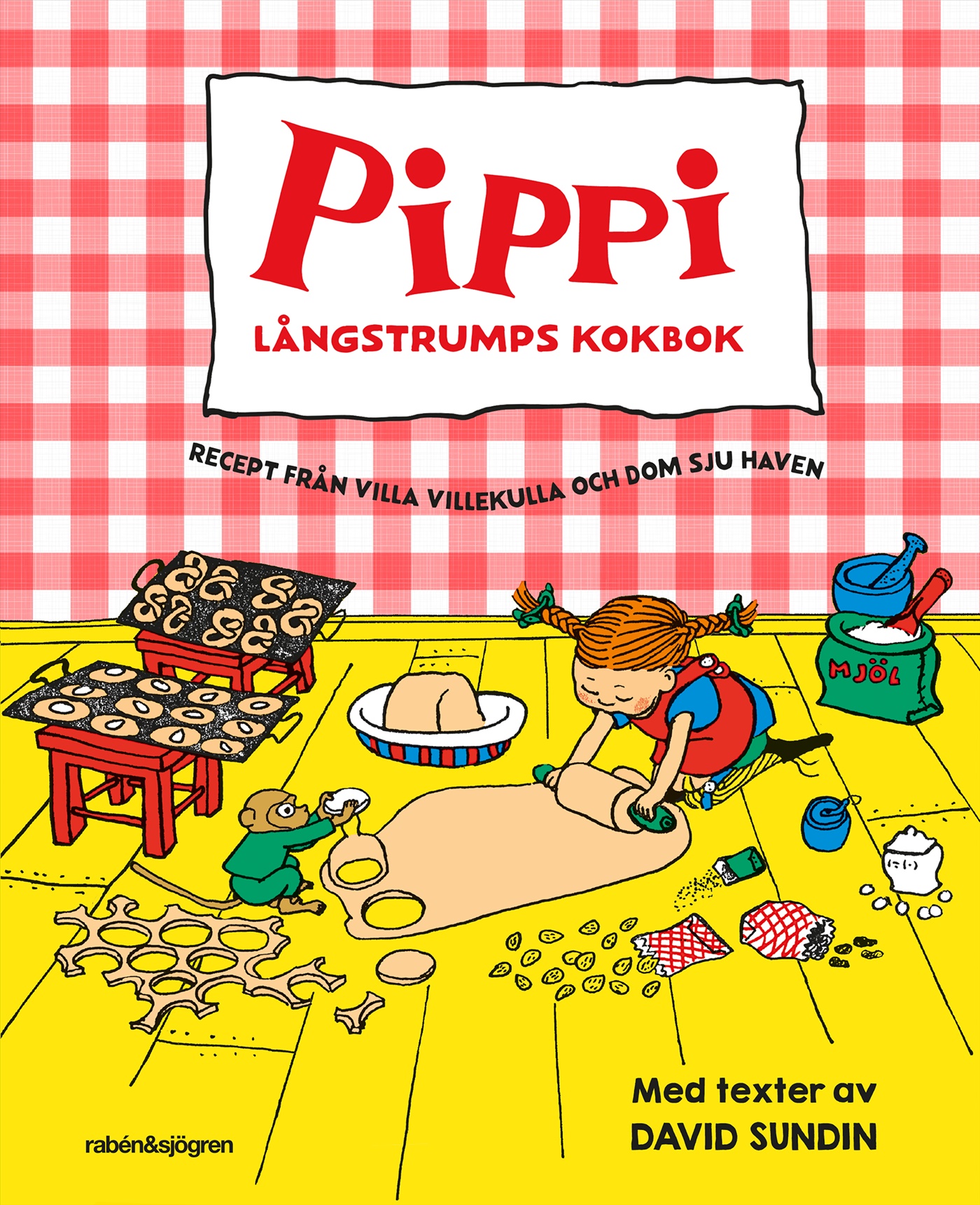 Omslag: Pippi Långstrumps kokbok : recept från Villa Villekulla och de sju haven