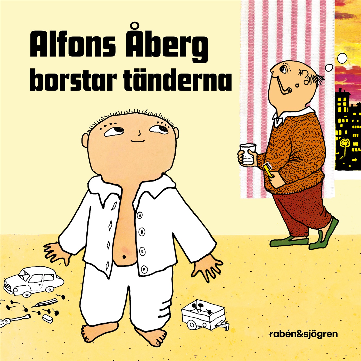 Omslag: Alfons Åberg borstar tänderna